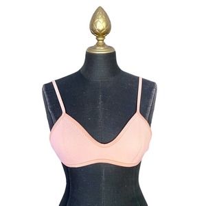 Triangl Swimwear Bikini Top Neoprene Pink Peach Size XS